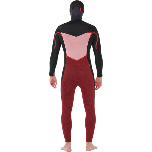 2026 Rip Curl Hommes Dawn Patrol 6/4mm à Capuche Chest Zip Combinaison Néoprène 16NMFS - Black